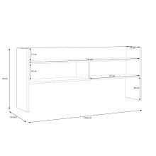 Schreibtischaufsatz >Modultrick< in Artisan Eiche/ Weiß - 139,6x60x25,8 (BxHxT)