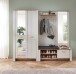 Schuhschrank >Dijon< in Ashgrey Dekor, MDF, Spannplatte - 98x201x38cm (BxHxT)