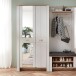 Schuhschrank >Dijon< in Ashgrey Dekor, MDF, Spannplatte - 98x201x38cm (BxHxT)