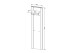 Garderobenpaneel >Dijon< in Ashgrey Dekor, MDF, Spannplatte - 48x188x30 (BxHxT)