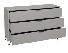Schubkastenkommode >Bonnie< in kreidegrau matt lack - 119x80x45cm (BxHxT)