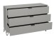 Schubkastenkommode >Bonnie< in kreidegrau matt lack - 119x80x45cm (BxHxT)