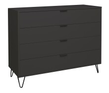 Schubkastenkommode >Bonnie< in anthrazit matt lack - 119x101x45cm (BxHxT)