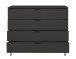 Schubkastenkommode >Bonnie< in anthrazit matt lack - 119x101x45cm (BxHxT)