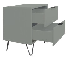 Nachtkommode >Bonnie< in pine green matt lack - 51x60x45cm (BxHxT)