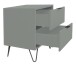 Nachtkommode >Bonnie< in pine green matt lack - 51x60x45cm (BxHxT)