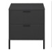 Nachtkommode >Bonnie< in anthrazit matt lack - 51x60x45cm (BxHxT)