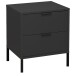 Nachtkommode >Bonnie< in anthrazit matt lack - 51x60x45cm (BxHxT)