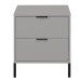 Nachtkommode >Bonnie< in kreidegrau matt lack - 51x60x45cm (BxHxT)