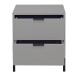 Nachtkommode >Bonnie< in kreidegrau matt lack - 51x60x45cm (BxHxT)