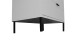 Nachtkommode >Bonnie< in kreidegrau matt lack - 51x60x45cm (BxHxT)