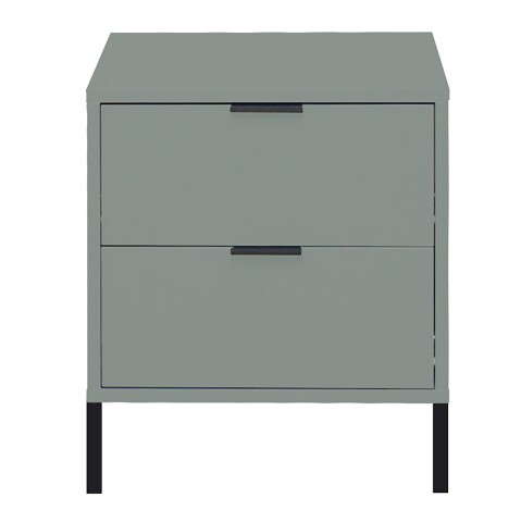 Nachtkommode >Bonnie< in pine green matt lack - 51x60x45cm (BxHxT)
