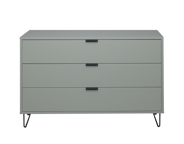 Schubkastenkommode >Bonnie< in pine green matt lack - 119x80x45cm (BxHxT)