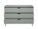 Schubkastenkommode >Bonnie< in pine green matt lack - 119x80x45cm (BxHxT)
