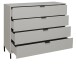 Schubkastenkommode >Bonnie< in kreidegrau matt lack - 119x101x45cm (BxHxT)