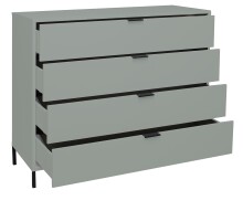 Schubkastenkommode >Bonnie< in pine green matt lack - 119x101x45cm (BxHxT)