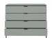 Schubkastenkommode >Bonnie< in pine green matt lack - 119x101x45cm (BxHxT)