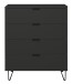 Kommode >Bonnie< in anthrazit matt lack - 81x100x45cm (BxHxT)