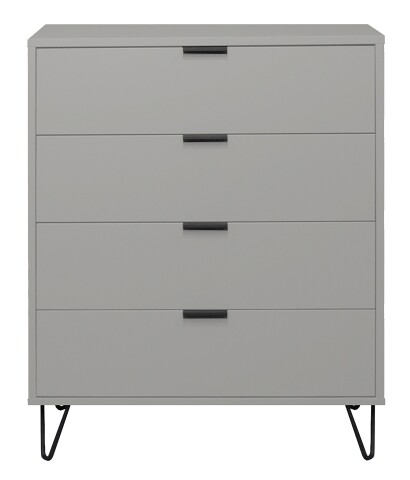 Kommode >Bonnie< in kreidegrau matt lack - 81x100x45cm (BxHxT)