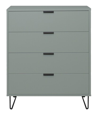 Kommode >Bonnie< in pine green matt lack - 81x100x45cm (BxHxT)