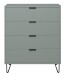 Kommode >Bonnie< in pine green matt lack - 81x100x45cm (BxHxT)