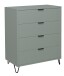 Kommode >Bonnie< in pine green matt lack - 81x100x45cm (BxHxT)
