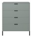 Kommode >Bonnie< in pine green matt lack - 81x100x45cm (BxHxT)