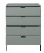 Kommode >Bonnie< in pine green matt lack - 81x100x45cm (BxHxT)