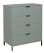 Kommode >Bonnie< in pine green matt lack - 81x100x45cm (BxHxT)