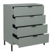 Kommode >Bonnie< in pine green matt lack - 81x100x45cm (BxHxT)