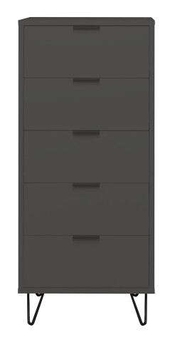 Hochkommode >Bonnie< in anthrazit matt lack - 51x121x45cm (BxHxT)
