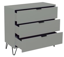 Kommode >Bonnie< in pine green matt lack - 81x80x45cm (BxHxT)