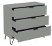 Kommode >Bonnie< in pine green matt lack - 81x80x45cm (BxHxT)