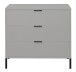Kommode >Bonnie< in kreidegrau matt lack - 81x80x45cm (BxHxT)