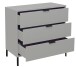 Kommode >Bonnie< in kreidegrau matt lack - 81x80x45cm (BxHxT)
