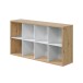 Bücherregal >Noa< in Artik Weiß / Nodi-Eiche - 72x136x33 (BxHxT)