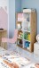 Bücherregal >Noa< in Artik Weiß / Nodi-Eiche - 72x136x33 (BxHxT)