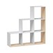 Stufenregal >Step< in Kanda-Eiche / Artik-Weiß - 108x110x28 (BxHxT)