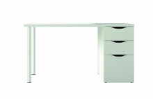 Schreibtisch >Athena< in Artik-Weiß - 138x74x60 (BxHxT)