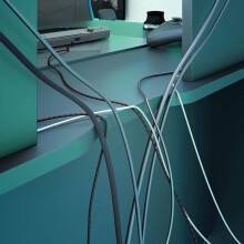 Gamingtisch >Ozone< in Anthrazit-Grau - 136x88x67 (BxHxT)