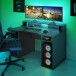 Gamingtisch >Ozone< in Anthrazit-Grau - 136x88x67 (BxHxT)
