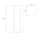 Eckkleiderschrank >CADIXO< in Sonoma Eiche - 94,2x212,9x94,2cm (BxHxT)