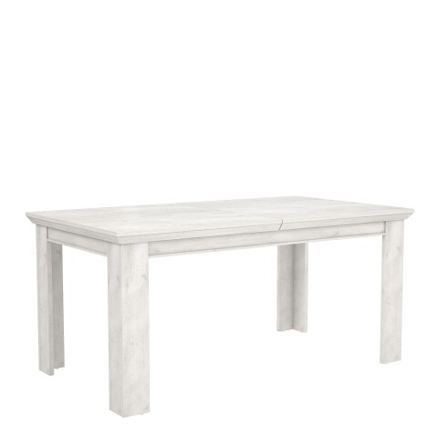 Esstisch >Kashmir< ausziehbar bis 205cm, in Pinie Weiss - 160(205)x75x90cm (BxHxT)