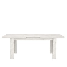 Esstisch >Kashmir< ausziehbar bis 205cm, in Pinie Weiss - 160(205)x75x90cm (BxHxT)