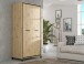 Kleiderschrank >TRONDHEIM< in Artisan Eiche / Schwarz Eiche - 99,1x209x60,3cm B/H/T