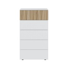 Kommode >Ethna< in Artik-Weiß/Natur  - 61x109x40 (BxHxT)