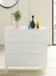 Kommode >Loft< in weiß glänzend - 80x80x40 (BxHxT)