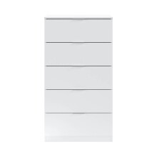 Hochkommode >Chest of drawers< in Artik-Weiß - 60x110x40 (BxHxT)