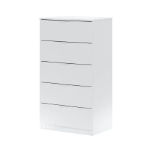 Hochkommode >Chest of drawers< in Artik-Weiß - 60x110x40 (BxHxT)