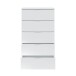 Hochkommode >Chest of drawers< in Artik-Weiß - 60x110x40 (BxHxT)